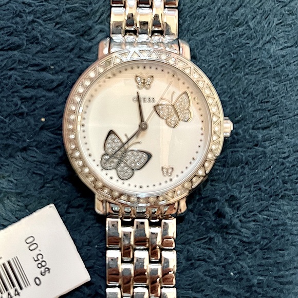 GUESS Women’s Crystal Butterfly Watch, G86013L - Picture 4 of 12